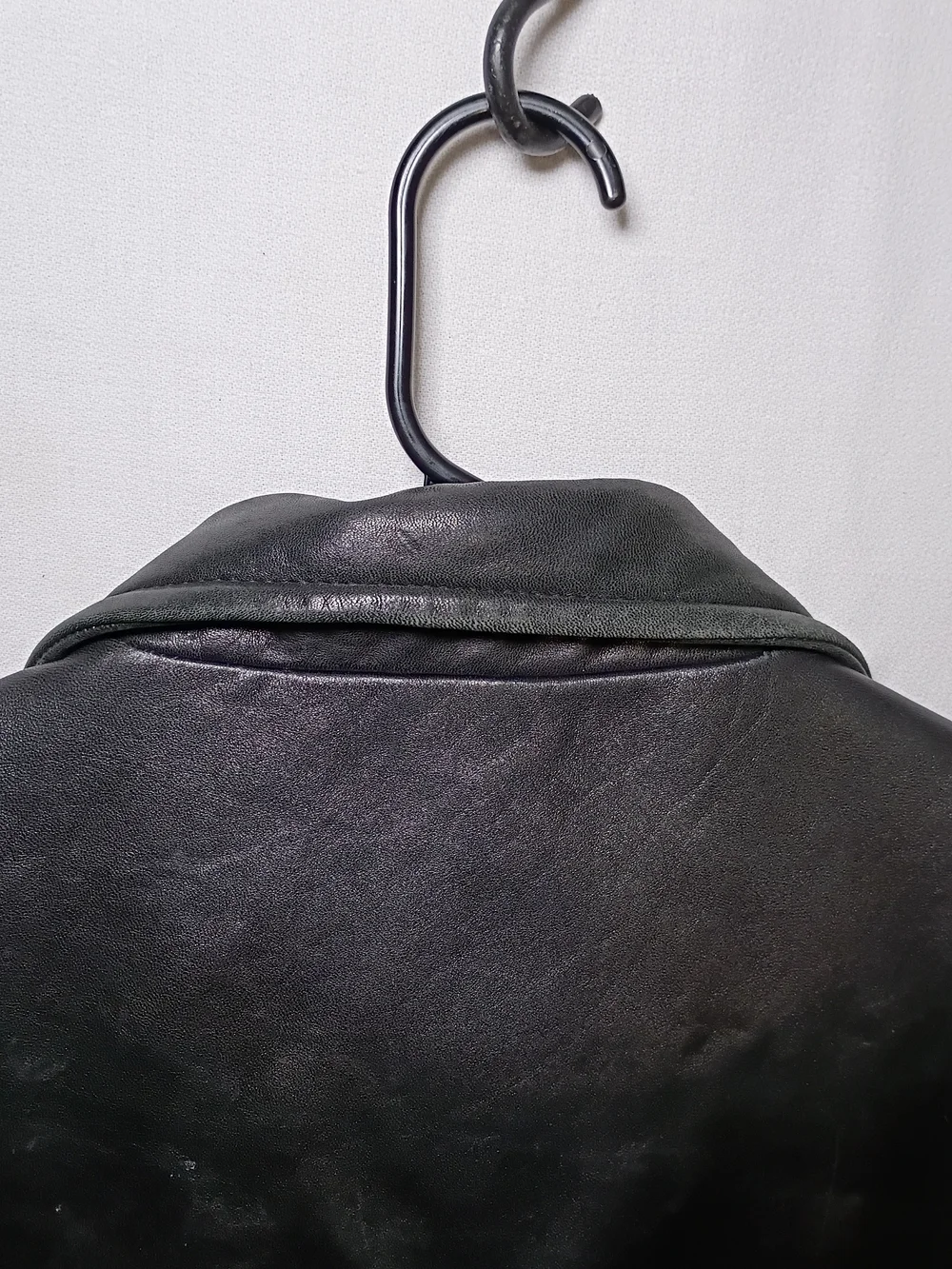 Brandini Le Collezioni Mens Black Leather Insulated Car Coat XL